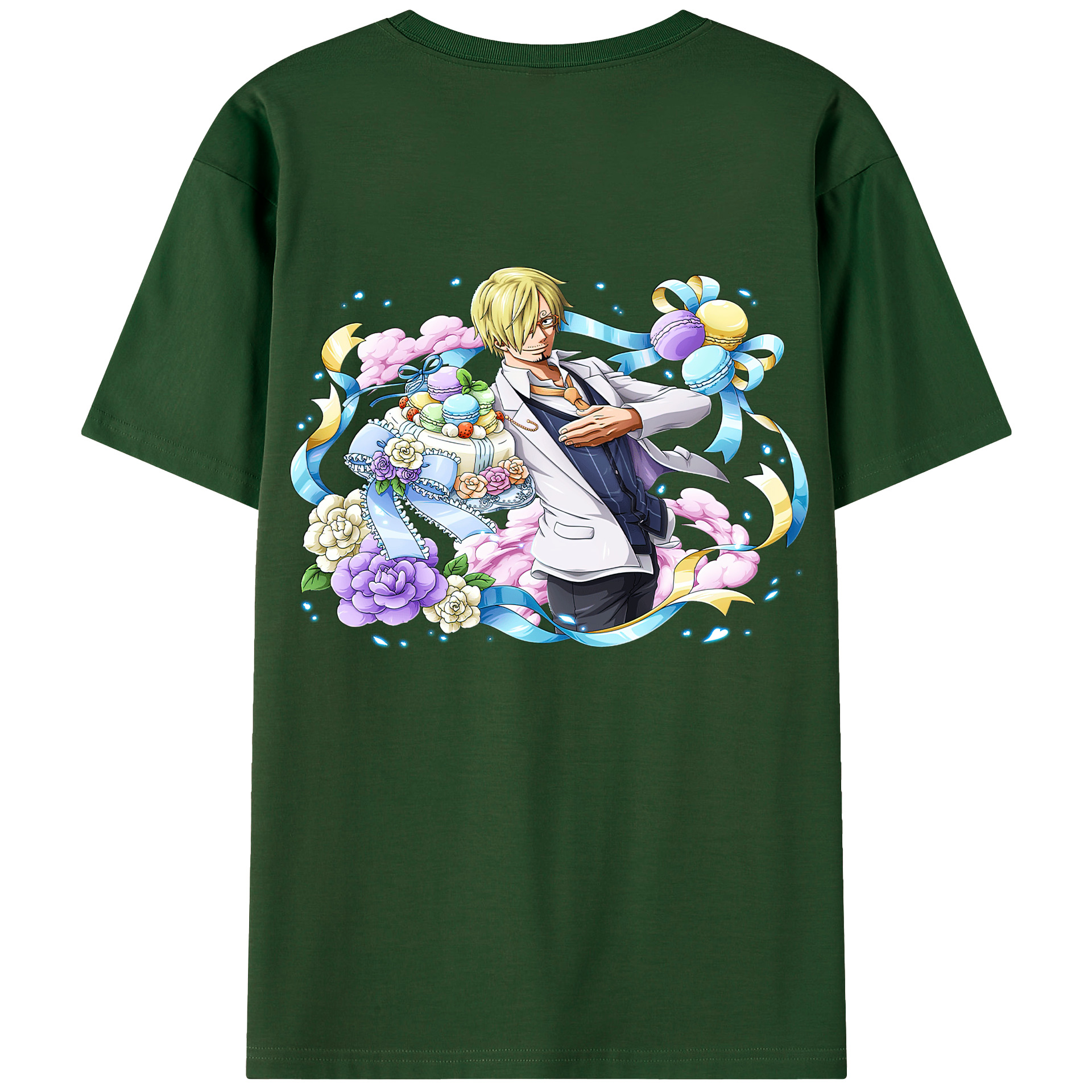 ワンピース サンジ ONE PIECE Sanji 綿100％半袖Tシャツ（背面プリント）